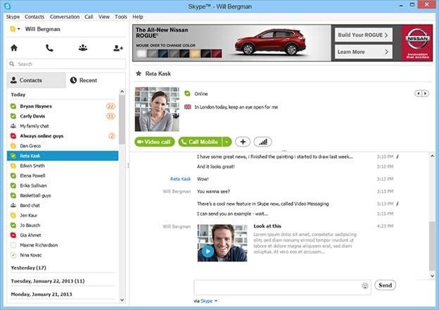Skype ads