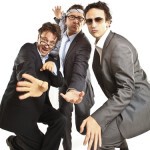 Dancing business men