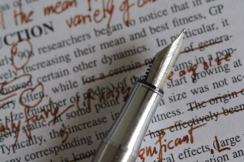 red pen markups
