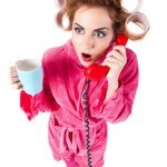 on the phone
