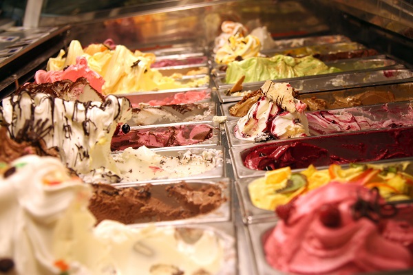 Ice cream menu options
