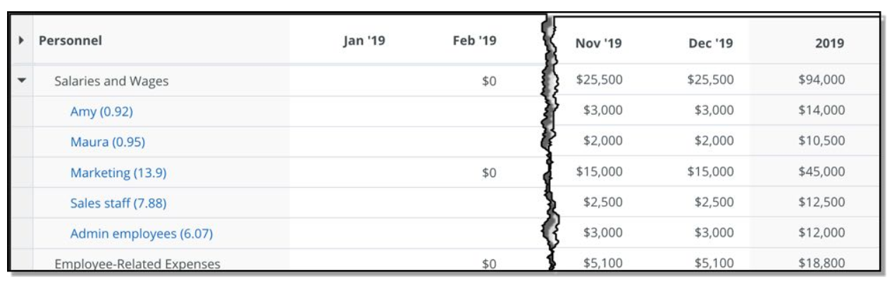 expense budget in business plan